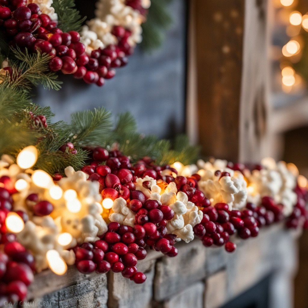 Garland with Cranberries and Popcorn